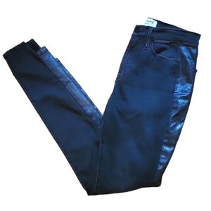 Frame Denim Le Skinny de Jeanne Black Faux Leather Skinny Jeans Sz 27